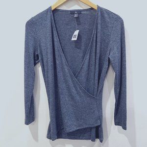 Gap Blue Wrap Top Size XS NWT